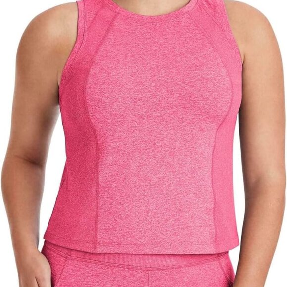 Members Mark Tops - NWT Member's Mark Women's Pink Heather Soft Rib Cropped Tank Top Size Large